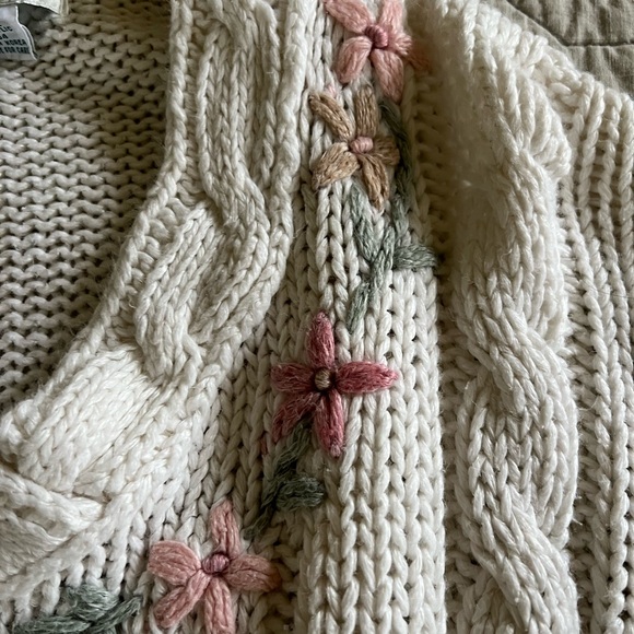 Vintage Embroidered Floral Sweater - Picture 2 of 8